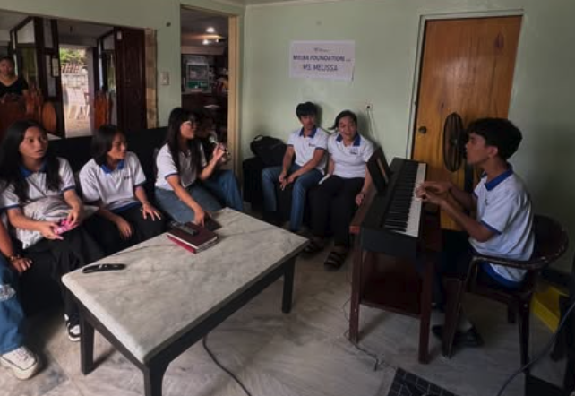 Piano class in Romblon, Philippines